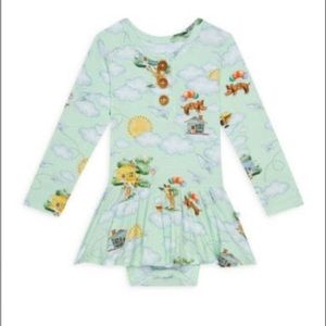 Posh Peanut posh tree house long sleeve Henley twirl dress NWT 12-18 months